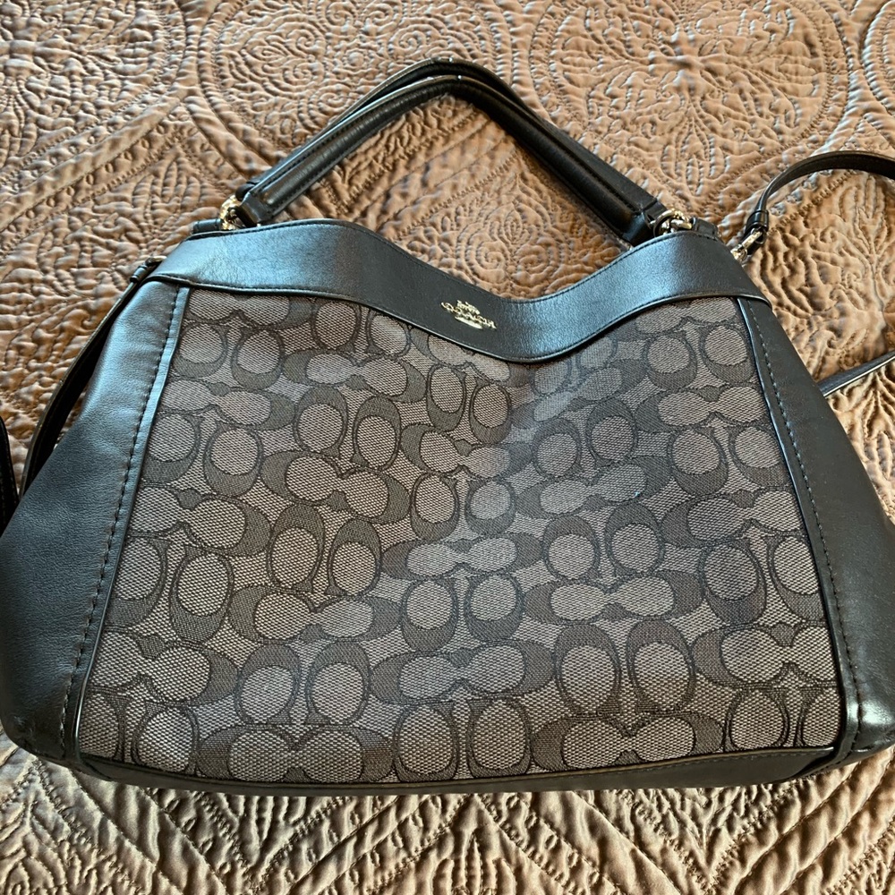 Coach Black and Grey Tote